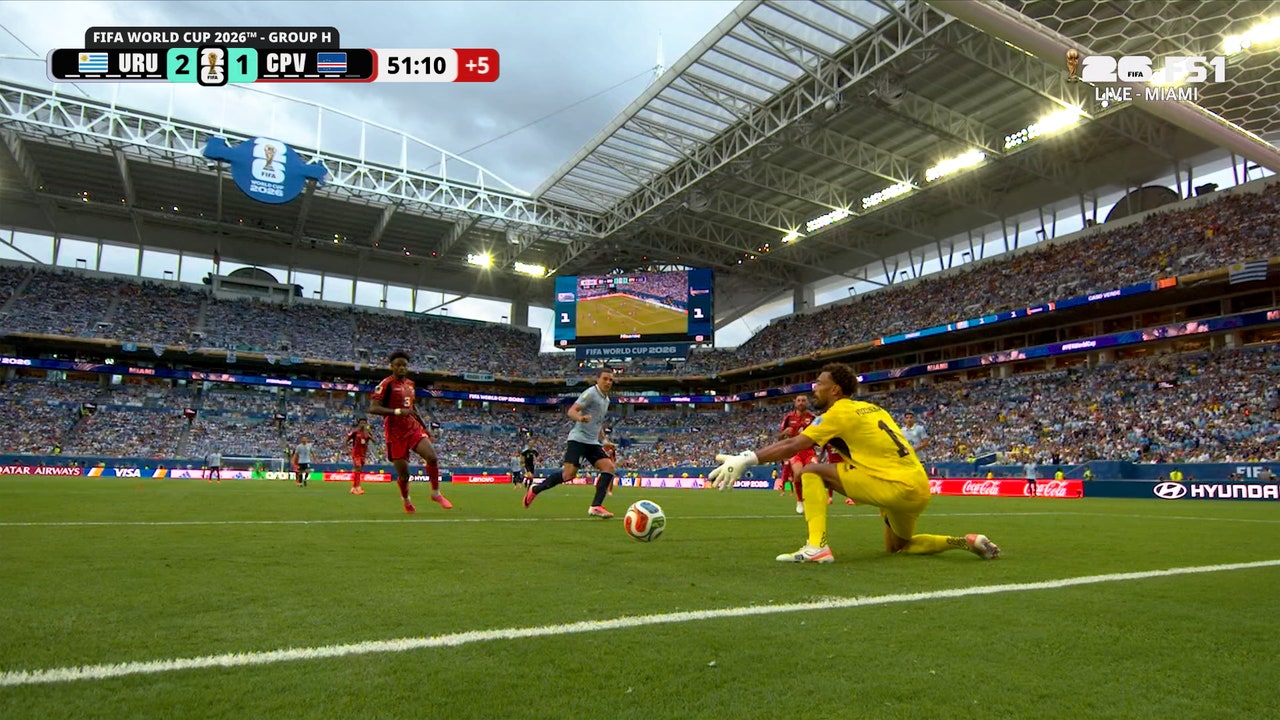 Agustín Canobbio nets Uruguay’s second goal of first half, taking lead vs Cape Verde | 2026 FIFA World Cup™