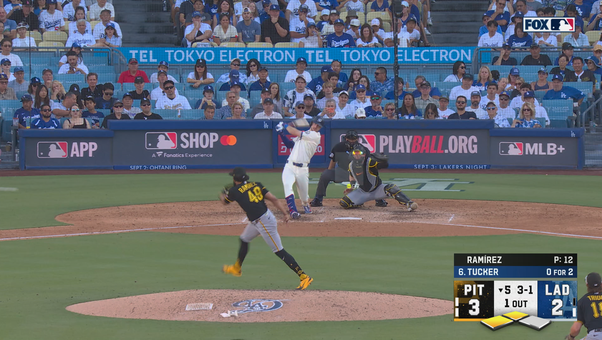 Dodger's Kyle Tucker hits go-ahead single against Pirates 