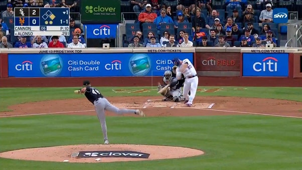 Mets' Pete Alonso belts a two-run home run to tie the game vs. White Sox