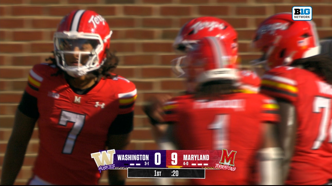 Malik Washington rushes for a four-yard TD, giving Maryland a lead over Washington