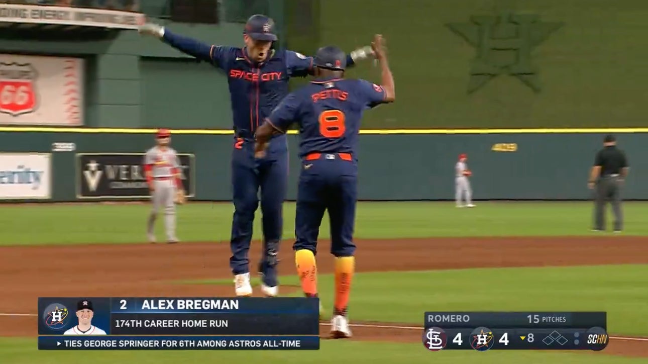  Alex Bregman and Yainer Diaz both go yard in the eighth inning as the Astros storm back to beat the Cardinals, 7-4.