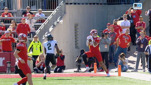 Wisconsin's Jacob Harris catches his second TD of first quarter vs Michigan State
