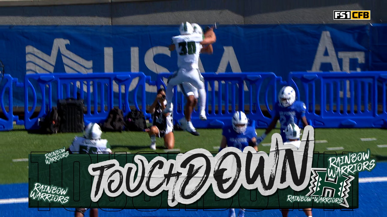 Micah Alejado finds Jackson Harris for six-yard TD, giving Hawaii lead over Air Force