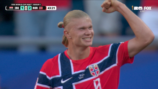 Norway's Erling Haaland Bags Brace in First Half of His FIFA World Cup™ Debut
