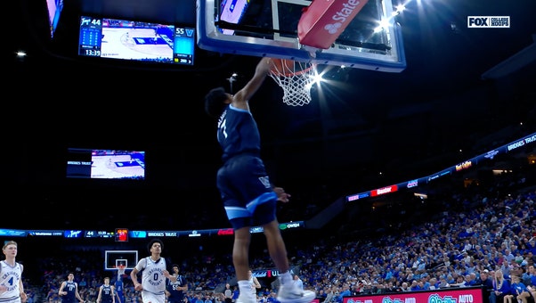 Malachi Palmer steals and finishes TOUGH fastbreak dunk, extending Villanova's lead over Creighton