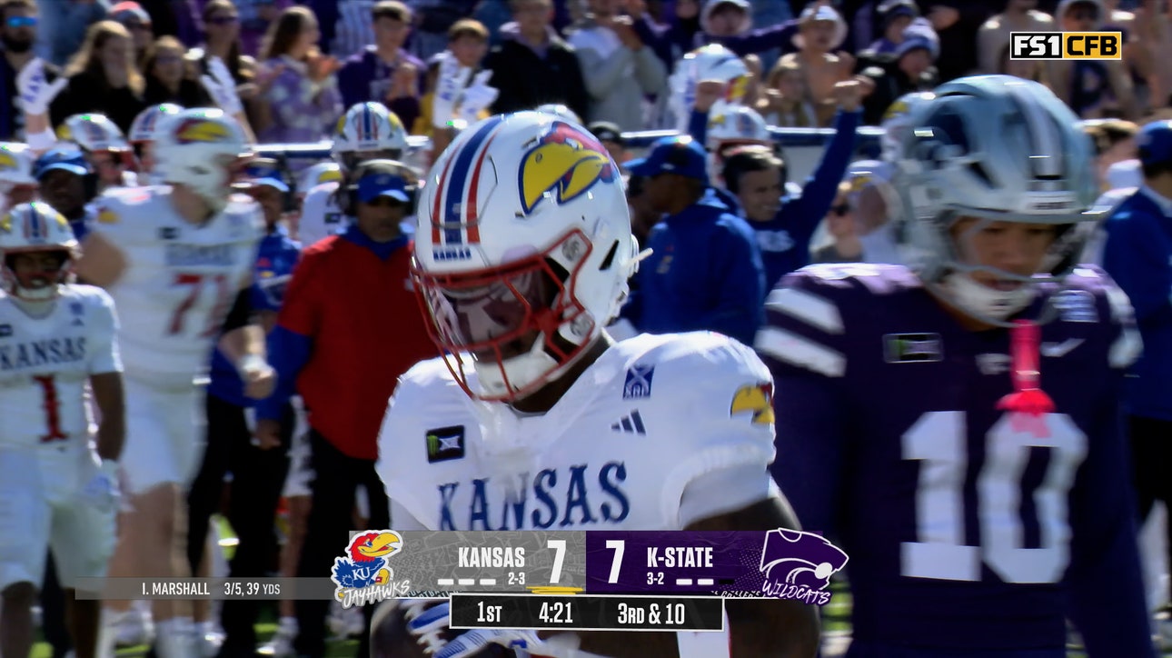 Isaiah Marshall finds Nik McMillan for 12-yard TD, giving Kansas lead over Kansas State