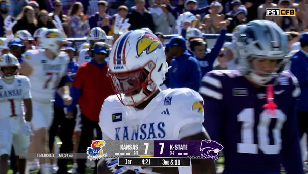 Isaiah Marshall finds Nik McMillan for 12-yard TD, giving Kansas lead over Kansas State
