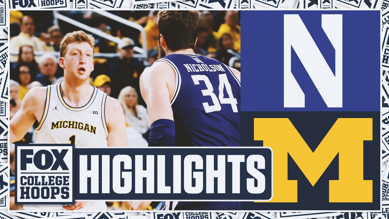 Northwestern vs. No. 20 Michigan Highlights | FOX College Hoops