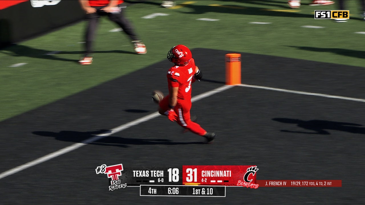 Cincinnati's Cole Tabb rushes for 58-yard TD run, sealing UPSET win over No. 8 Texas Tech