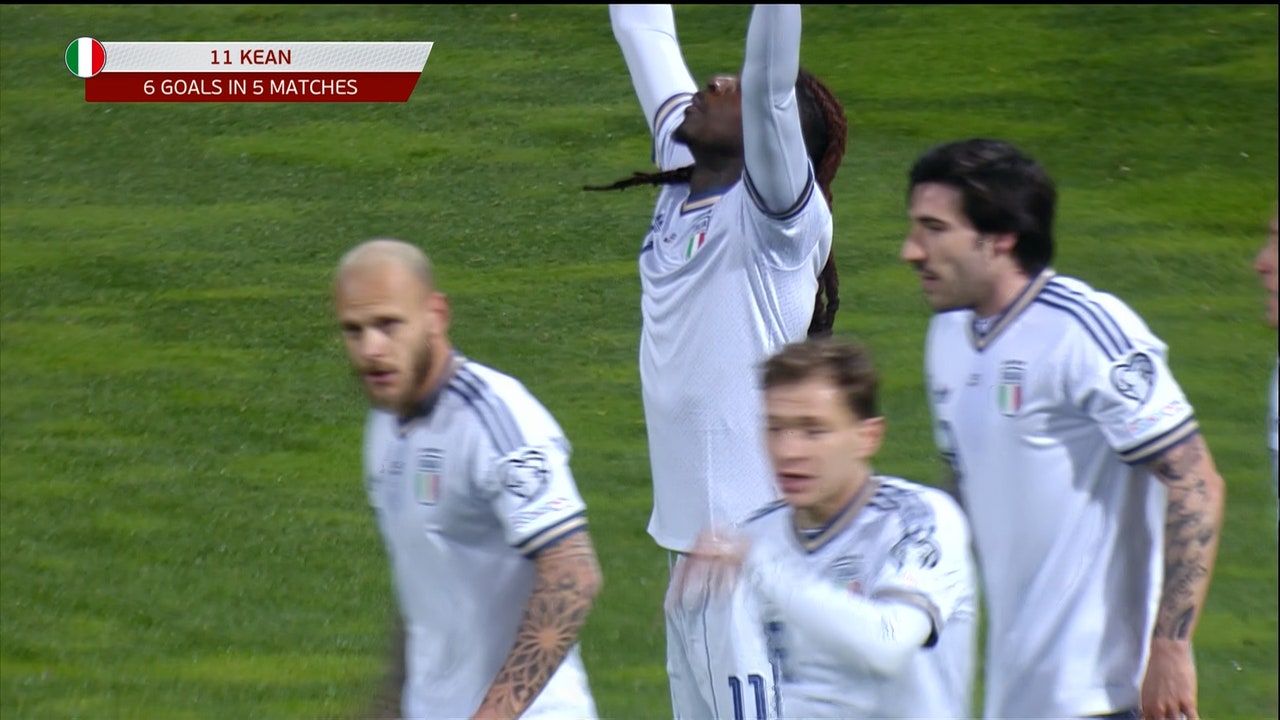 Moise Kean finds the back of the net grabbing a lead for Italy over Bosnia & Herzegovina