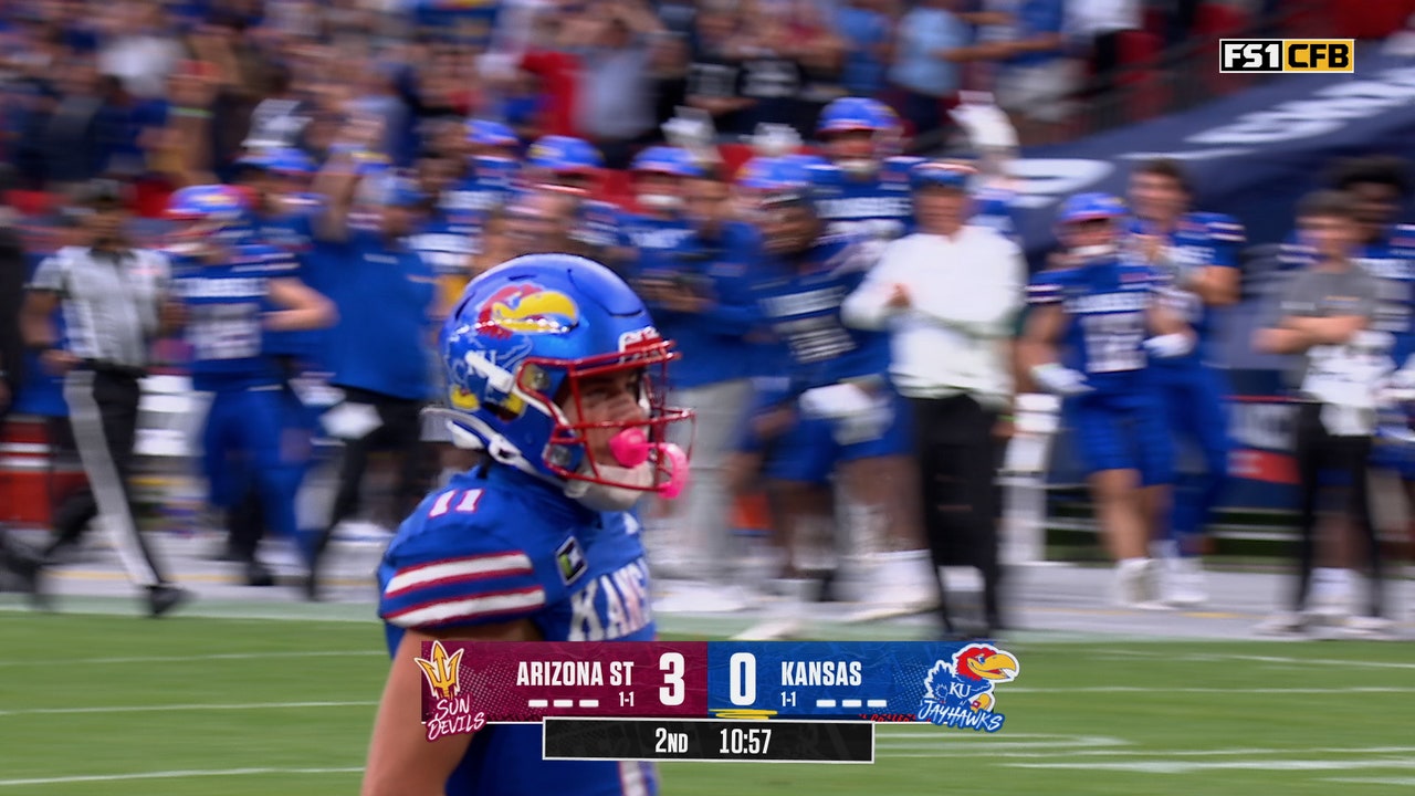 Tate Nagy returns punt for 72-yard TD, giving Kansas lead over Arizona State in first TD at Wembley Stadium