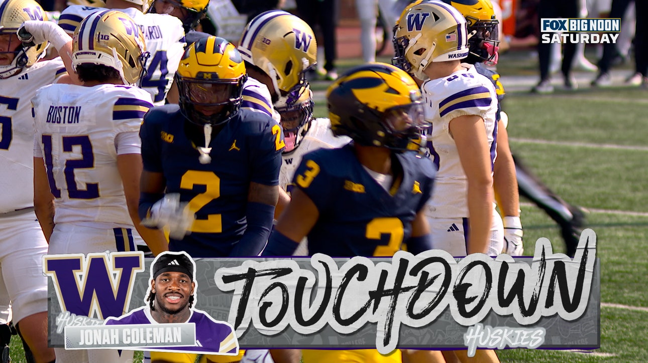 Washington's Jonah Coleman punches in one-yard TD, tying up game against Michigan