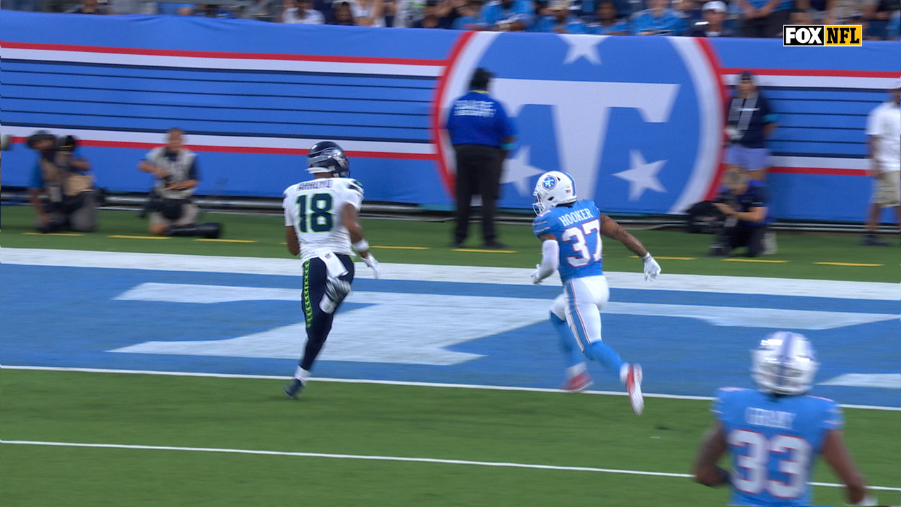 Seahawks' Drew Lock throws 36-yard TD to Elijah Arroyo, taking lead vs Titans | NFL Highlights
