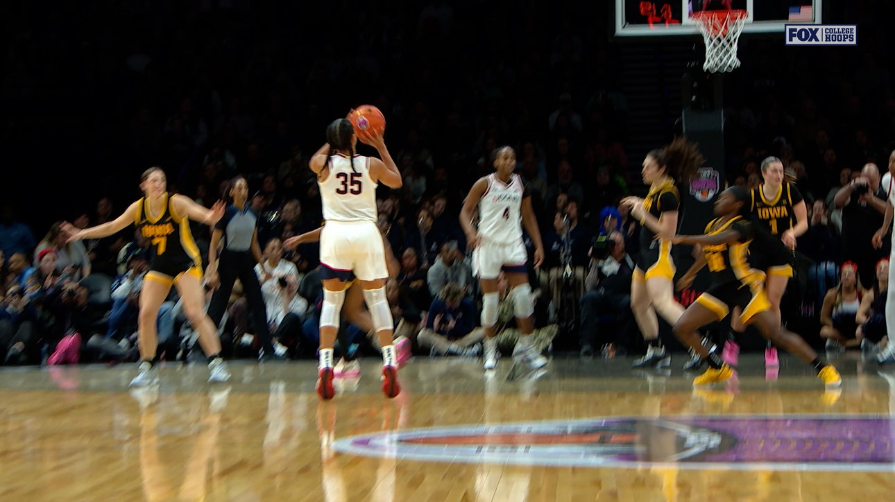 UConn's Azzi Fudd splashes 3-pointer, extending lead over Iowa