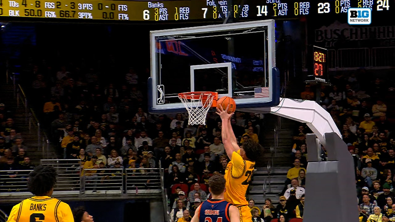 Iowa's Bennett Stirtz finds Isaia Howard and Alvaro Folgueiras for BACK-TO-BACK alley oops vs. Bucknell