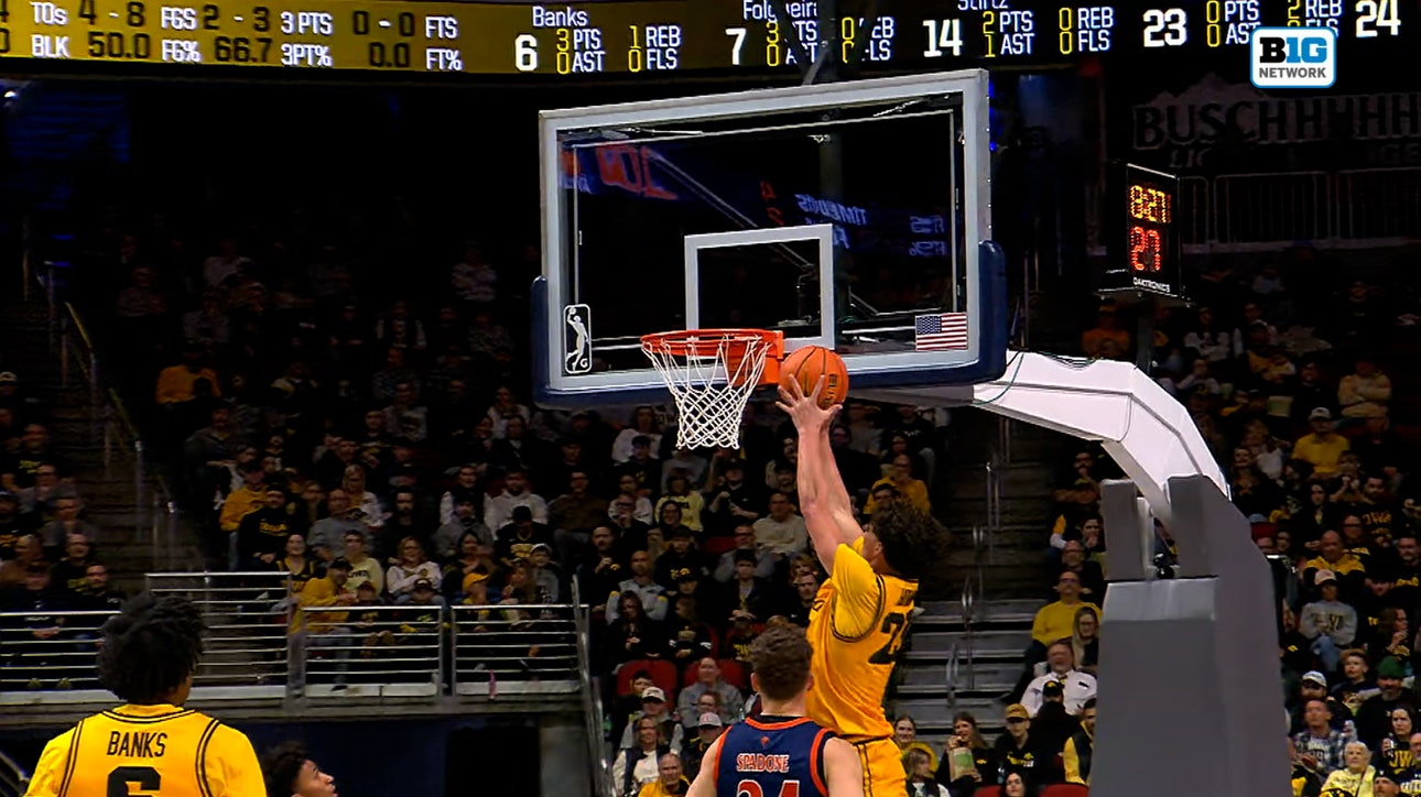 Iowa's Bennett Stirtz finds Isaia Howard and Alvaro Folgueiras for BACK-TO-BACK alley oops vs. Bucknell