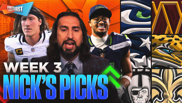 Seahawks are LOCK to beat the Commanders, can Raiders and Jaguars have Nick finish 3-0 in his Week 3 picks? 💰 FTF