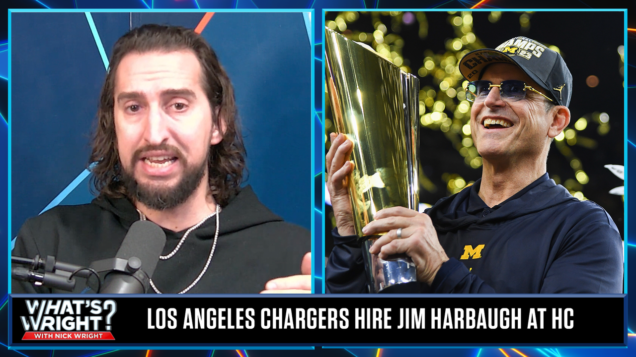Is Jim Harbaugh to Chargers a threat to Nick’s Chiefs? | What’s Wright? 