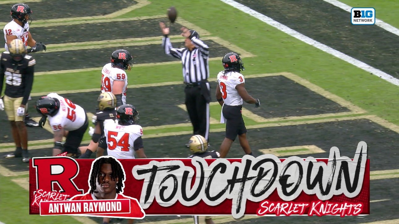 Antwan Raymond rushes up the middle for 1-yard TD to trim Rutgers' deficit against Purdue