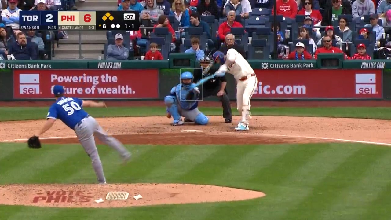 Nick Castellanos crushes a grand slam, extending the Phillies' lead over Blue Jays