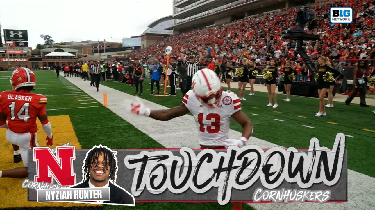 Nebraska's Dylan Raiola, Nyziah Hunter re-connect for 12-yard TD to retake the lead vs. Maryland