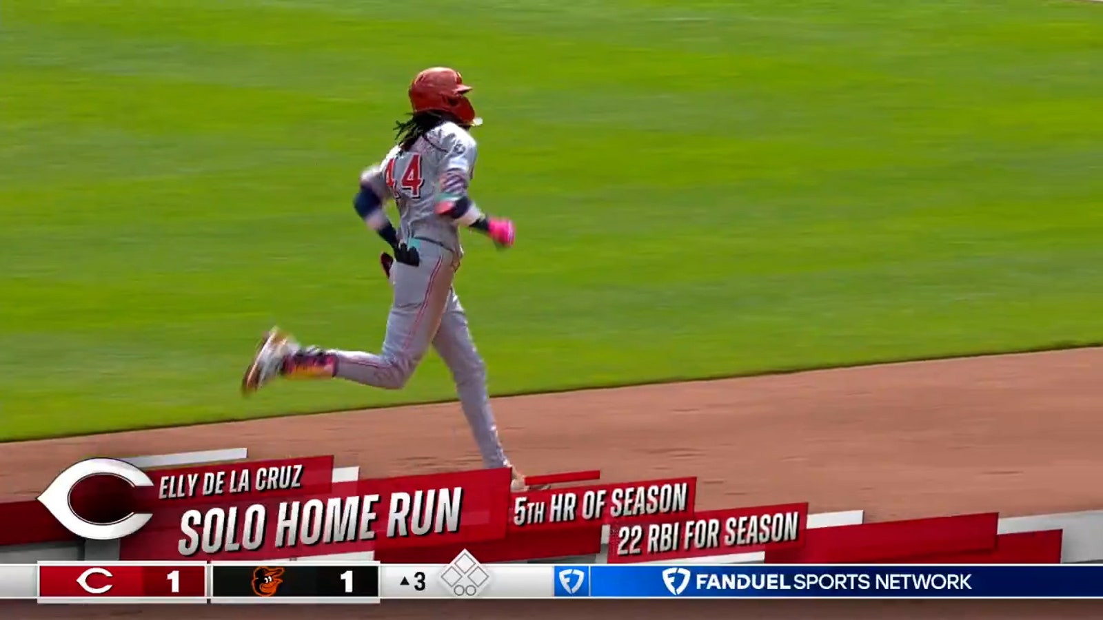 Elly De La Cruz crushes a solo home run, giving Reds a 2–1 lead over Orioles
