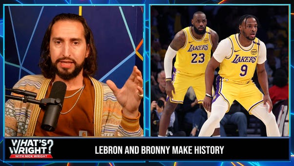 LeBron and Bronny make history as first father-son duo in the NBA | What's Wright?