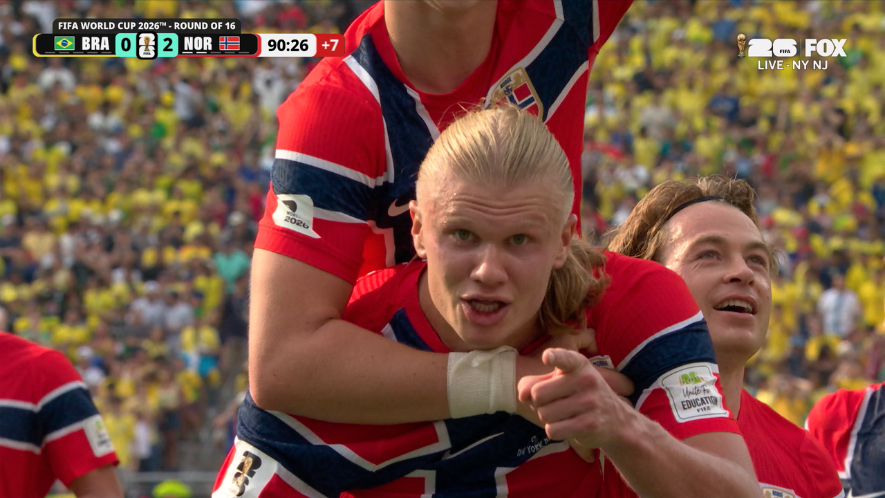Erling Haaland Scores STUNNING Long-Range Goal to Extend Norway's Lead Over Brazil | 2026 FIFA World Cup™