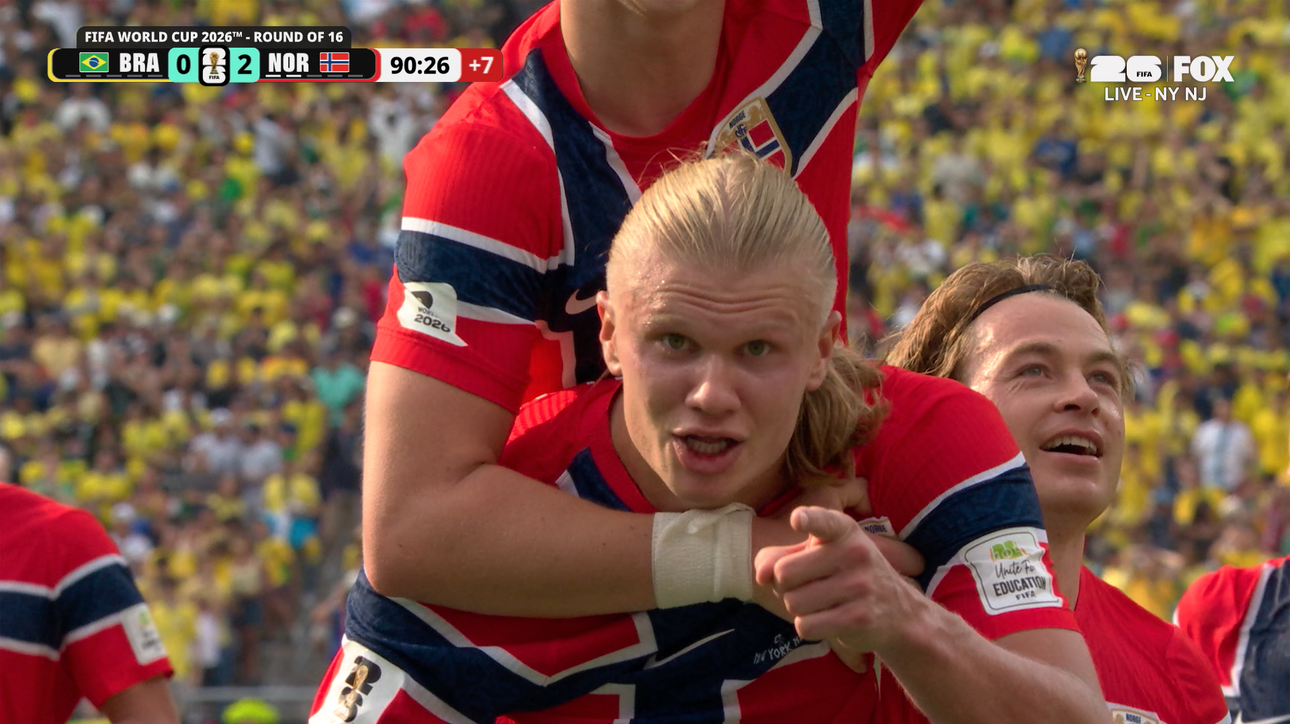 Erling Haaland Scores STUNNING Long-Range Goal to Extend Norway's Lead Over Brazil | 2026 FIFA World Cup™