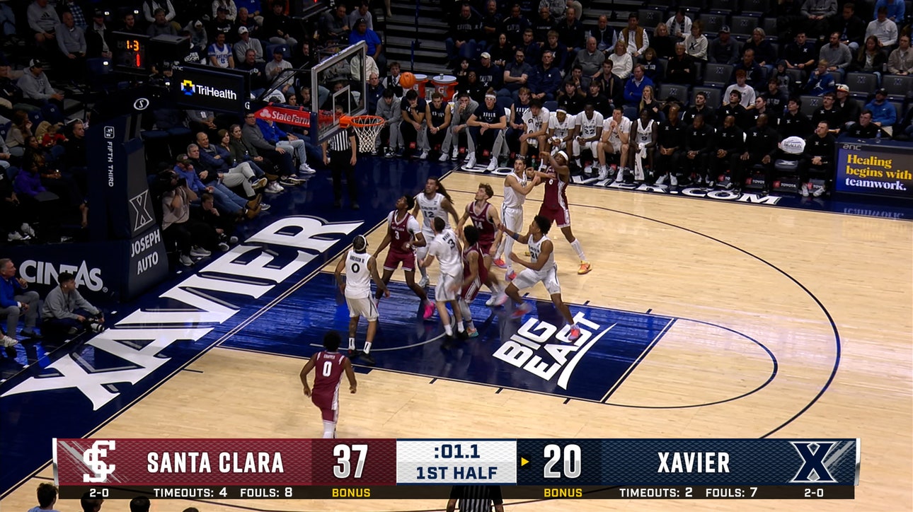 Cristian Hammond's buzzer-beating floater seals Santa Clara's strong first half vs. Xavier