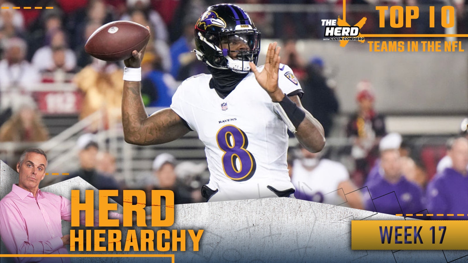 Herd Hierarchy: Ravens, 49ers sit on top, Rams move up in Colin's Week 17 rankings 