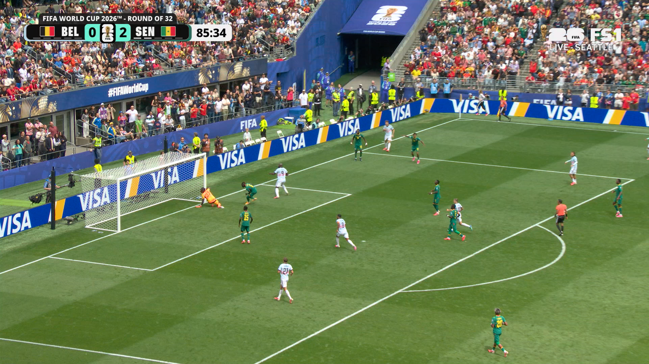 Belgium's Romelu Lukaku slots home cross against Senegal | 2026 FIFA World Cup™