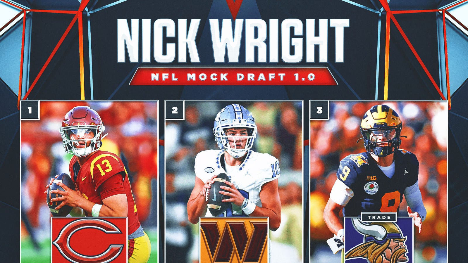Caleb Williams, J.J. McCarthy headline Nick Wright’s NFL Mock Draft
