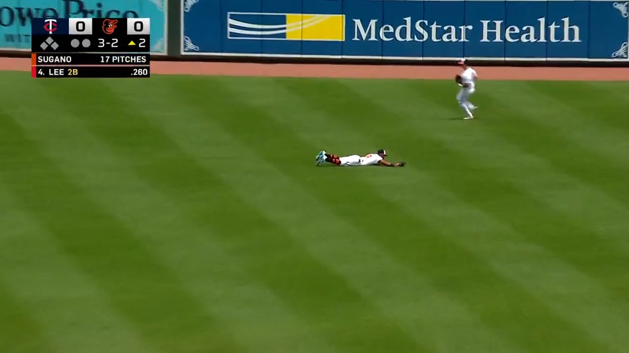 Orioles' Cedric Mullins makes an incredible diving catch vs. Twins
