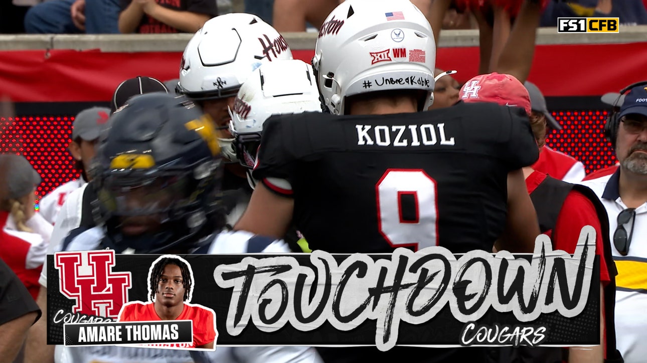 Houston's Amare Thomas catches 9-yard TD to tie game against West Virginia 