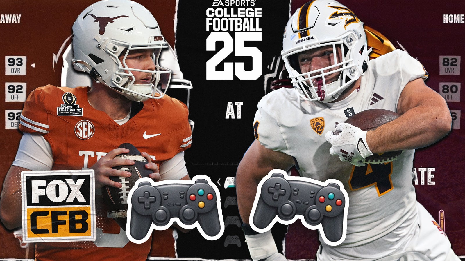 Texas Longhorns vs. Arizona State Sun Devils | 2024 CFP | College Football 25 Simulation