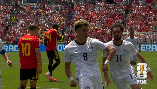 Egypt’s Emam Ashour rips shot from outside the box for goal, taking lead over Belgium | 2026 FIFA World Cup™
