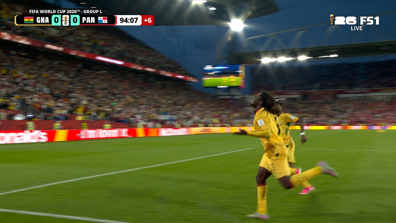 Ghana's Caleb Yirenkyi scores goal in stoppage time to seal win over Panama | 2026 FIFA World Cup™
