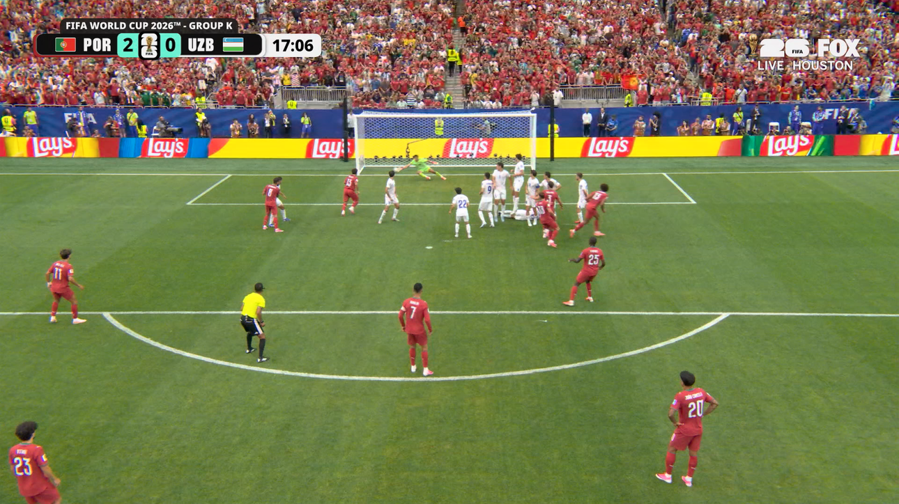 Nuno Mendes scores free kick to extend Portugal’s lead vs Uzbekistan | 2026 FIFA World Cup™