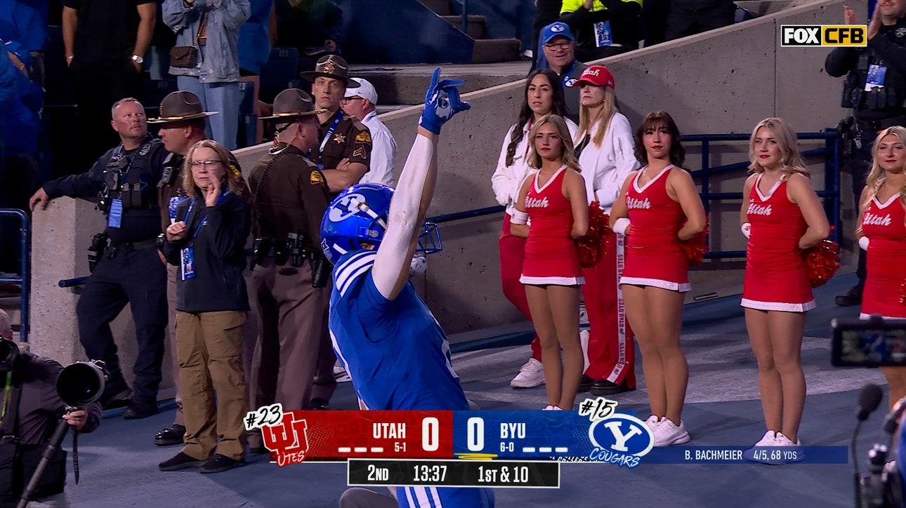 Bear Bachmeier finds Chase Roberts for 17-yard TD, giving BYU lead over Utah