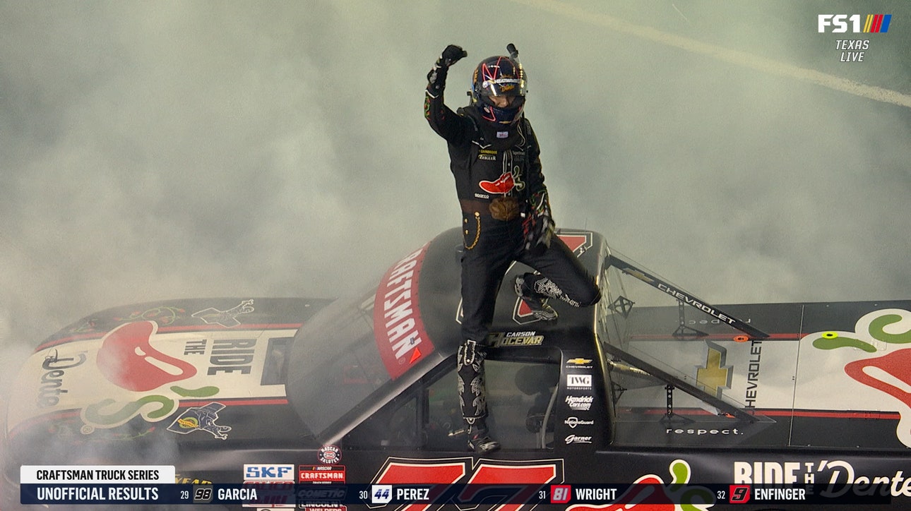 FINAL LAPS: Carson Hocevar takes checkered flag in overtime at SpeedyCash.com 250 at Texas Motor Speedway 