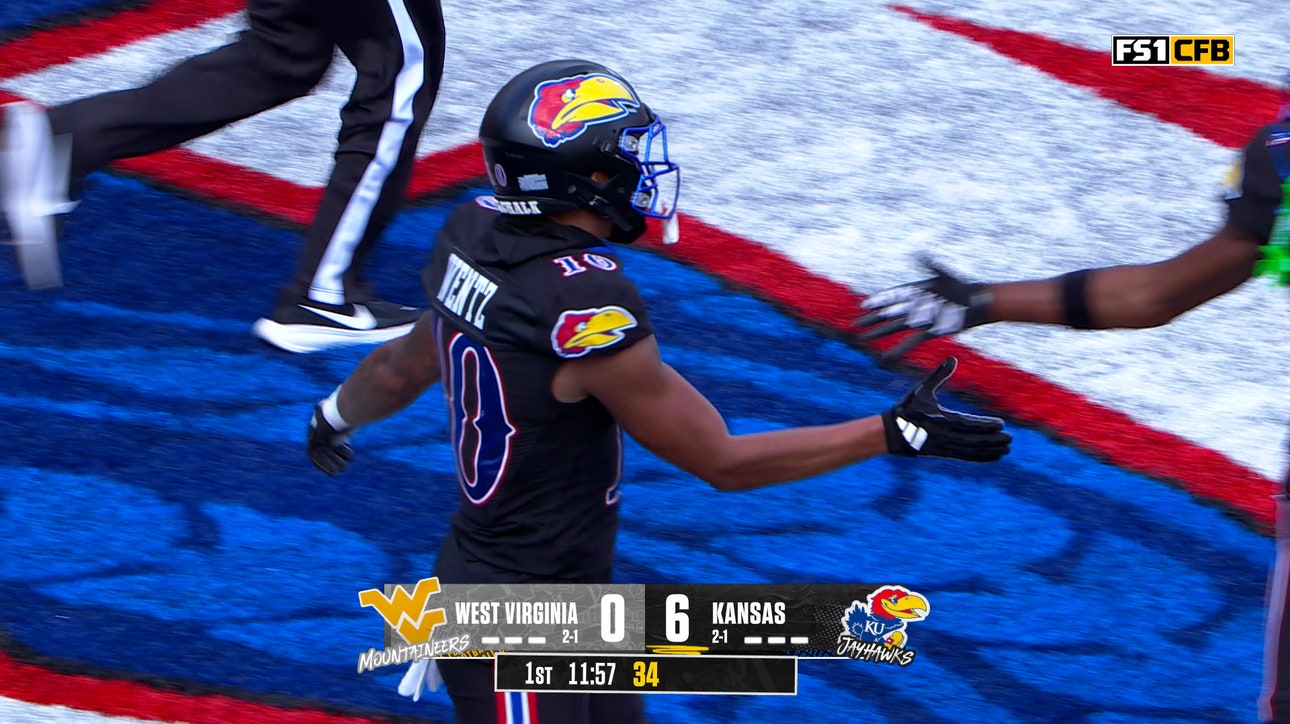 Jalon Daniels connects on 41-Yard Touchdown pass for Kansas’ first score vs. West Virginia