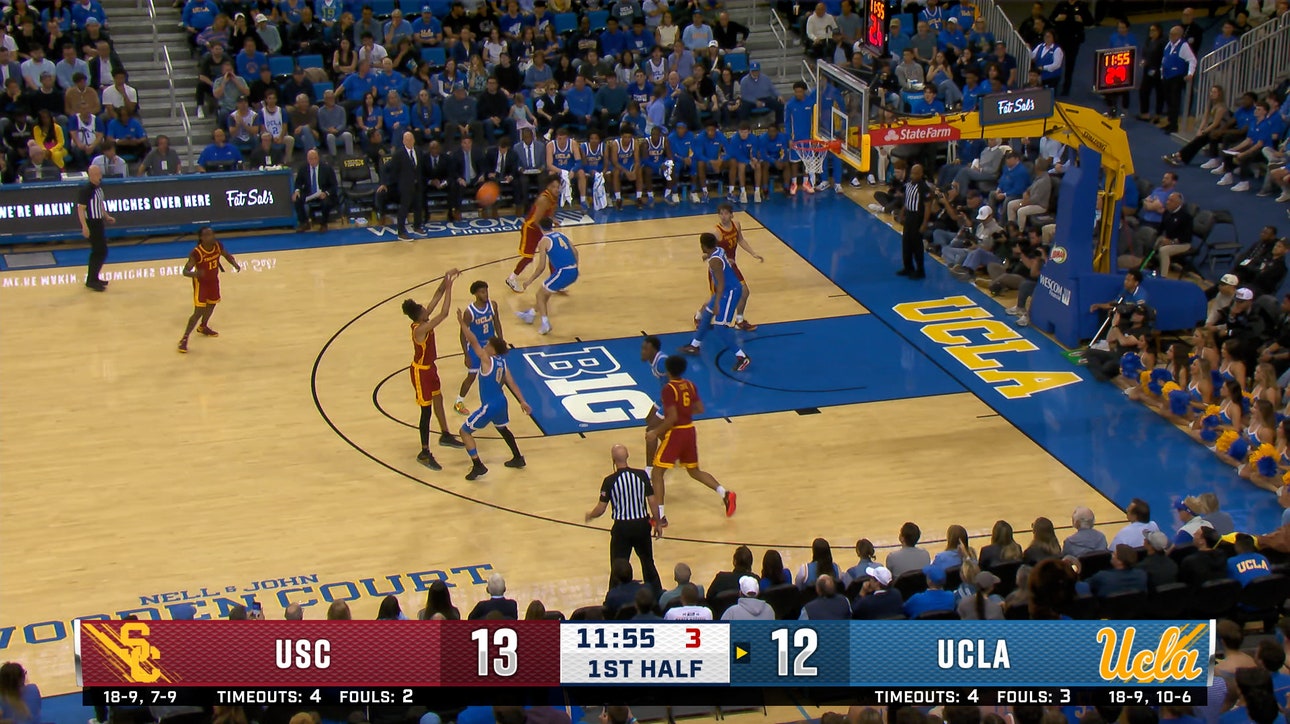 USC's Chad Baker-Mazara hits his FOURTH three of the first half against UCLA