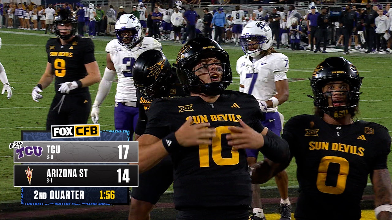 ASU's Sam Leavitt scores rushing TD, shrinking deficit against TCU