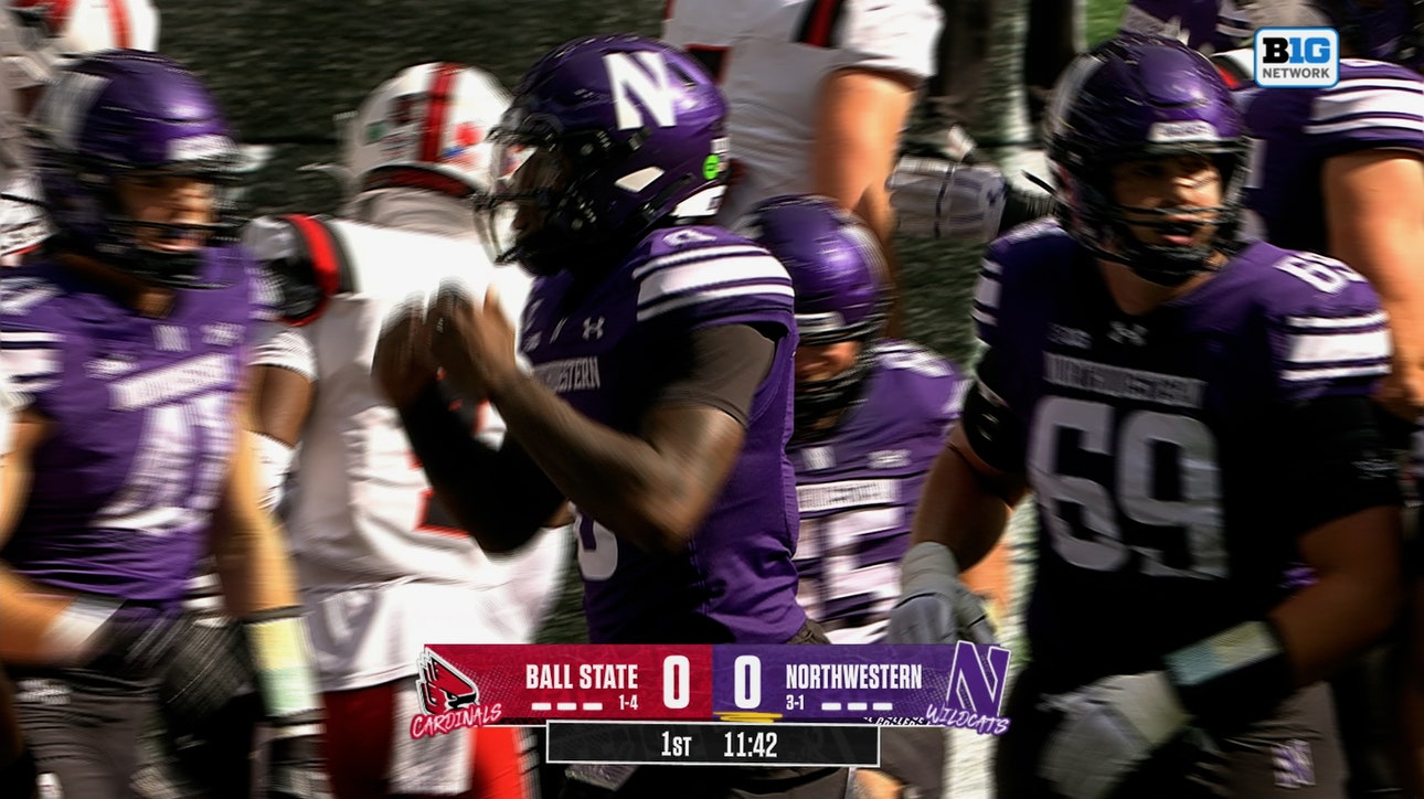 Aidan Chiles rushes up middle for 1-yard TD, giving Northwestern early lead vs Ball State