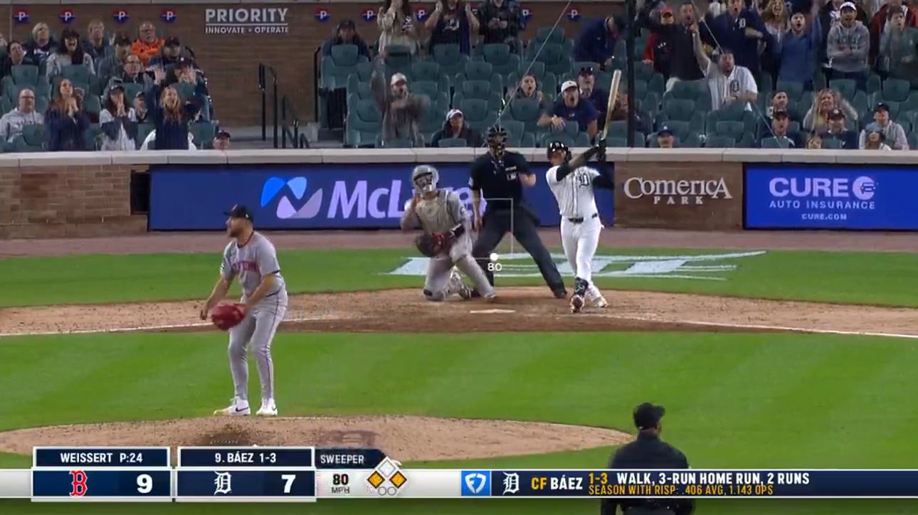 Tigers' Javier Báez belts a walk-off homer vs. Red Sox