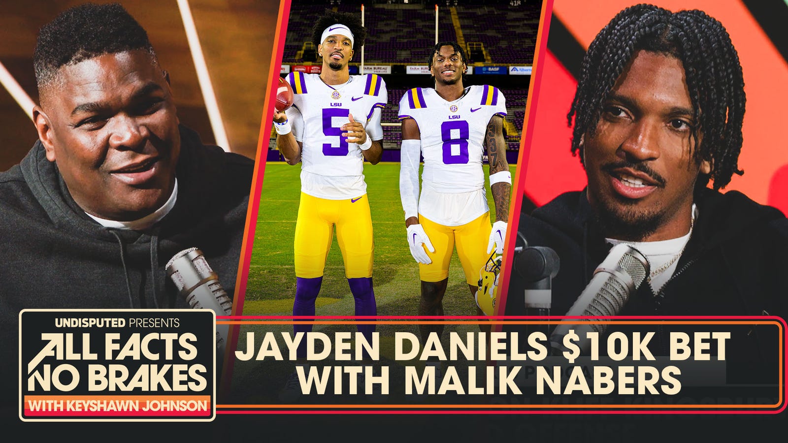 Jayden Daniels' $10K bet with LSU teammate & Giants WR Malik Nabers 