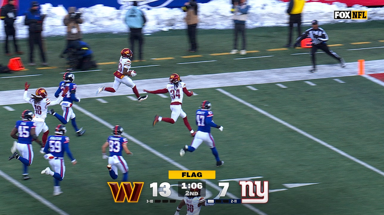 Jaylin Lane returns punt 63 yards for TD, extending Commanders' lead over Giants | NFL Highlights