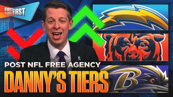Danny Parkins' NFL Tiers: Bears are a 'regression candidate' 👀Chargers = 'Our Team,'  Vikings can win Super Bowl | First Things First