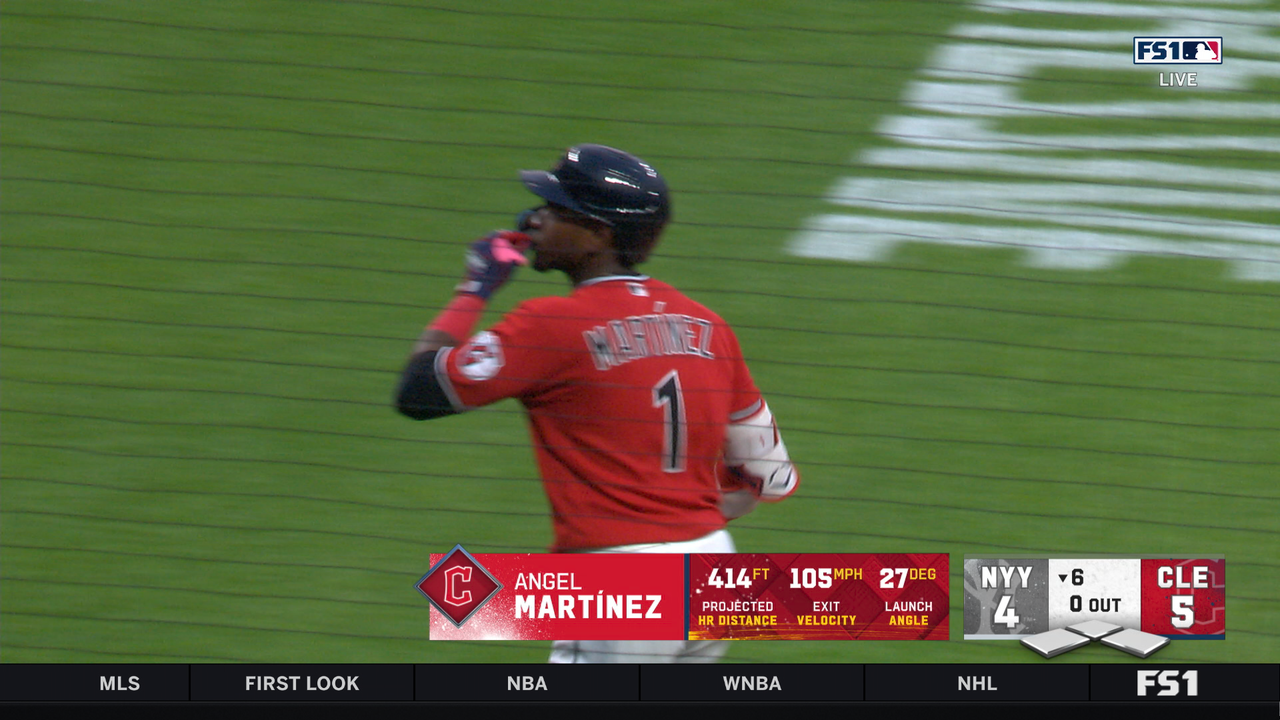 Guardians' Angel Martínez hits go-ahead two-run homer against Yankees
